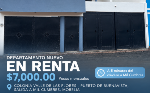 Departamento Nuevo en Renta, Valle de las Flores